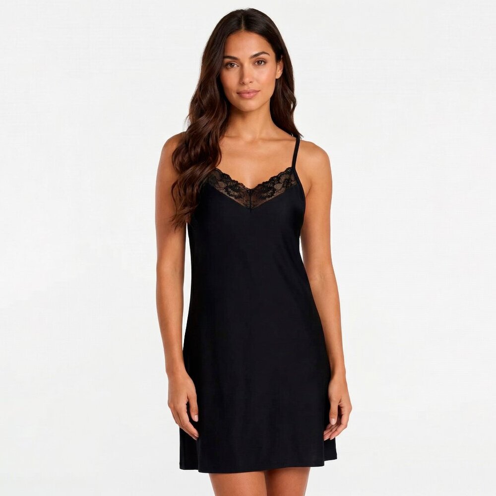 Joyspun Lace Black Slip Dress